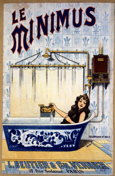 Le minimus Badezimmer, ca. 1900 von Unbekannter Künstler