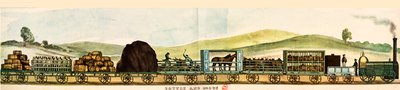 Waren- und Viehwagen, Liverpool-Manchester Eisenbahn von Unbekannter Künstler