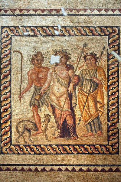 Mosaik von Dionysos aus Antakya, Türkei von Unbekannt