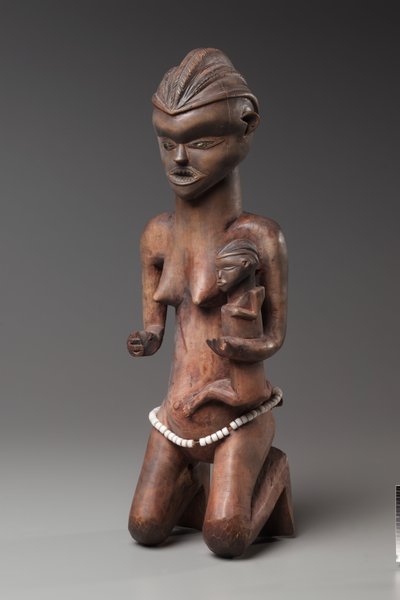 Mutter-und-Kind-Figur, späte 1800er-frühe 1900er von Unbekannt