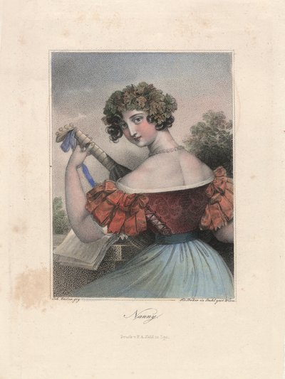 Nanny, Leipzig, um 1840 (Stich) von Unbekannter Künstler