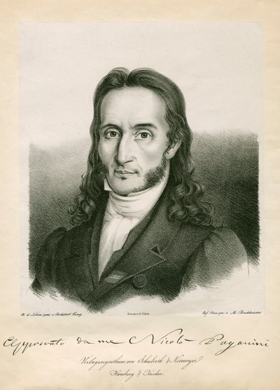 Niccolo Paganini - Porträt von Unbekannt