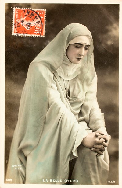 Alte Postkarte/Die schöne Otero (Caroline Otero) von William M. Timlin