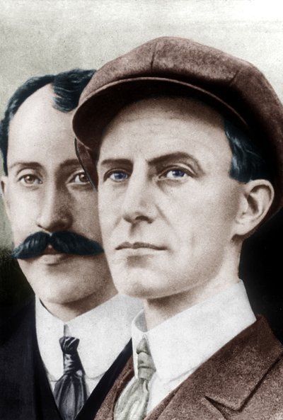 Orville Wright und sein Bruder Wilbur von Unbekannter Künstler