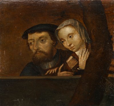 Paar an Balustrade von Unbekannter Künstler