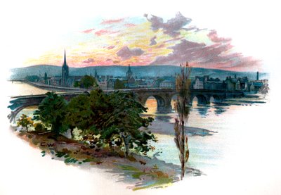 Perth von Bridge End von Unbekannter Künstler