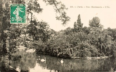 Postkarte Parc Montsouris Paris Seine Ile de France Frankreich von William M. Timlin