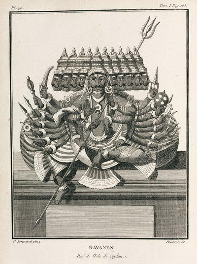 Ravanen, König der Insel Ceylon von Unbekannt