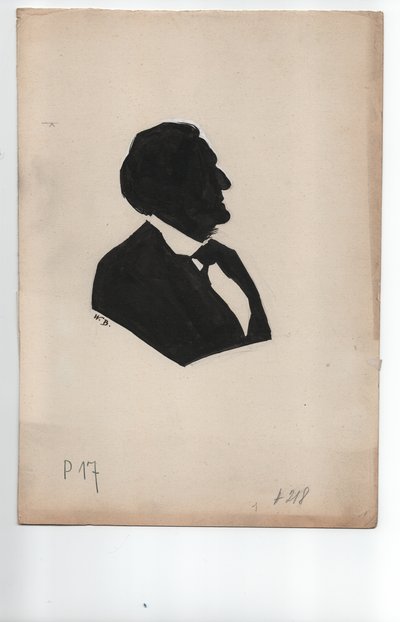 Richard Wagner (1813-1883) ca. 1850, Silhouette von Unbekannter Künstler