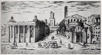 Forum Romanum 16. Jahrhundert (Gravur) von Unbekannter Künstler