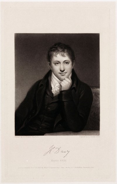 Sir Humphry Davy, englischer Chemiker von Unbekannt