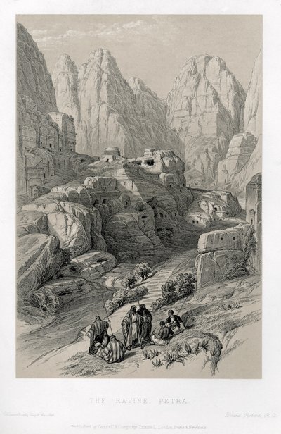 Das Theater in Petra von Unbekannter Künstler