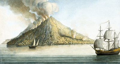 Die Insel Stromboli, Sizilien von Unbekannter Künstler