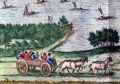 Transport mit dem Weidenkutschen von Unbekannter Künstler
