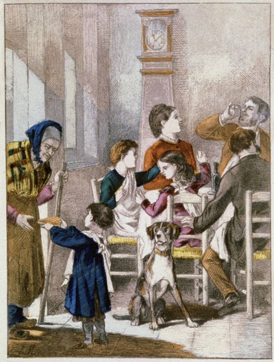 Dreikönigskuchen, ca. 1890 (Gravur) von Unbekannter Künstler