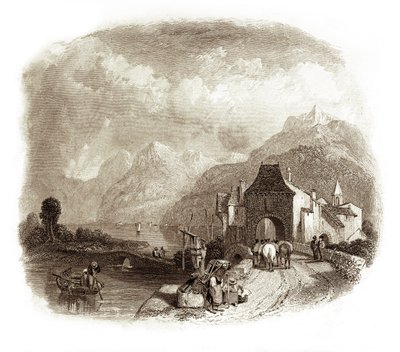 Villeneuve - Annäherung an den Genfersee von Unbekannter Künstler