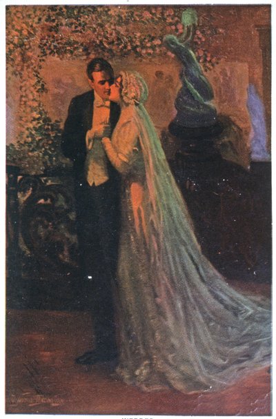Junges Paar nach der Zeremonie, um 1920 von Unbekannter Künstler