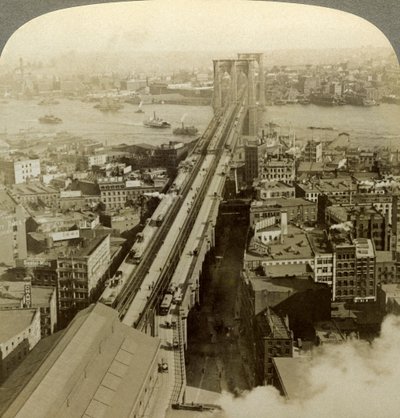 Brooklyn Bridge, New York, USA von Underwood and Underwood