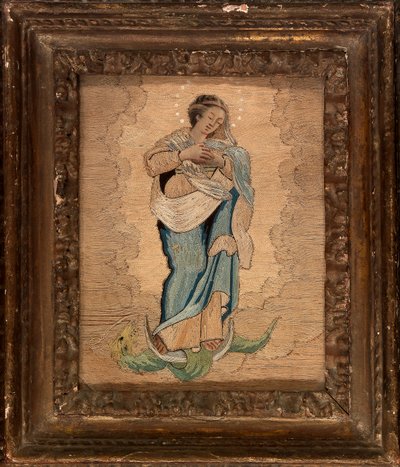Collage Stoff Madonna von Unidentified