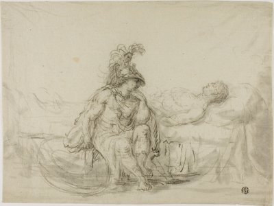 Achilles trauert um Patroklos von Unknown