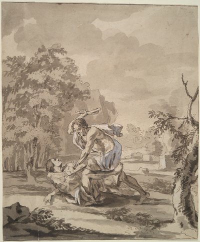 Kain tötet Abel von Unknown
