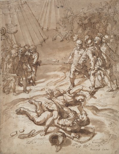 David tötet Goliath von Unknown
