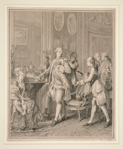 Salon-Szene (Vorbereitung für eine Zeremonie) von Unknown