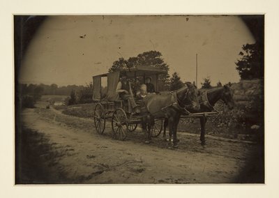 Familie in einem Wagen von Unknown