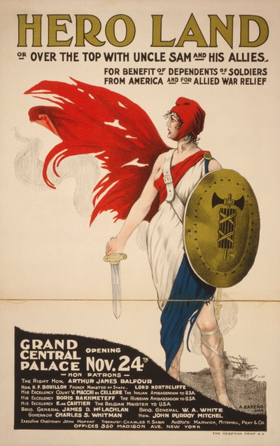 Französisches Hero Land Poster von Unknown