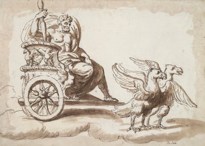 Jupiter in einem von Adlern gezogenen Wagen von Unknown