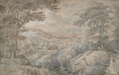 Landschaft mit Fernsicht im Tal von Unknown