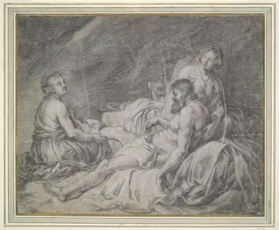 Lot und seine Töchter von Unknown