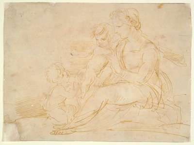 Madonna und Kind mit dem Heiligen Johannes von Unknown