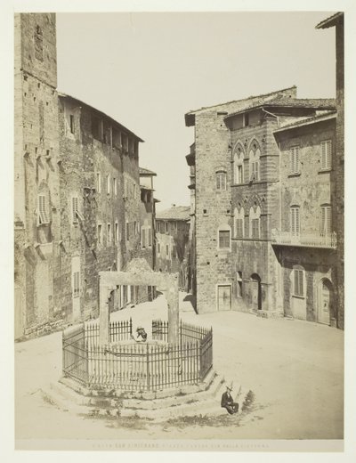 San Gimignano, Piazza Cavour cis della cisterna von Unknown