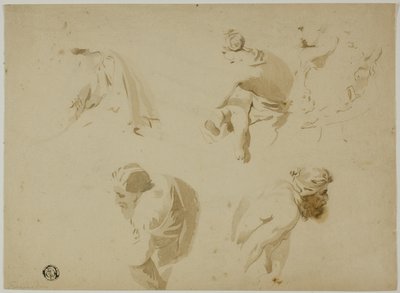 Skizzen von Mutter und Kind, gebückter Mann von Unknown