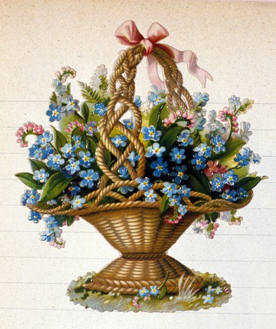Ein Korb voller Blumen von Unknown artist