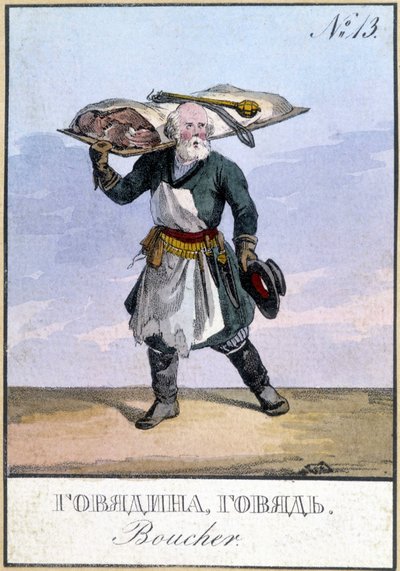 Metzger in Russland im 19. Jahrhundert von Unknown artist