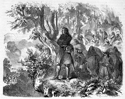 Kamisarden in den Cevennen. Gravur aus dem 19. Jahrhundert von Unknown artist