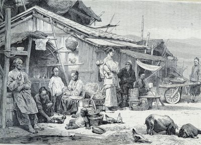Chinesisches Fischerdorf in Kalifornien von Unknown artist