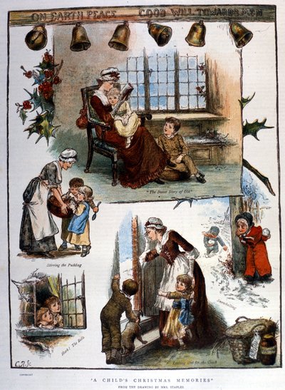 Weihnachtserinnerungen, Gravur von Unknown artist