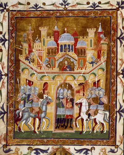 Kreuzzüge: die Verteidigung Jerusalems (Miniatur) von Unknown artist