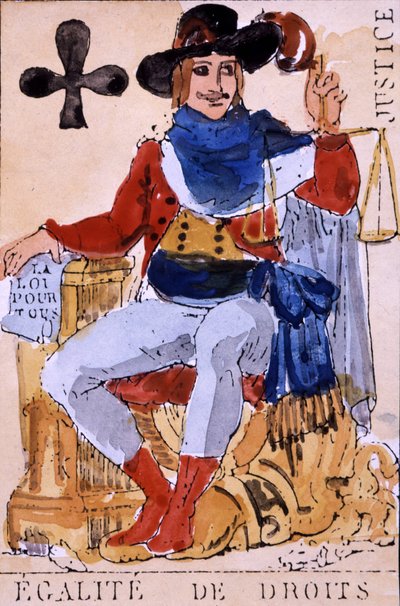 Gleiche Rechte - Revolutionäre Spielkarte von Unknown artist