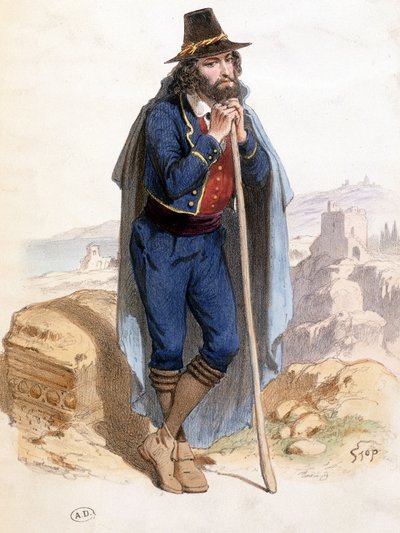 Bauer in der Nähe von Rom von Unknown artist