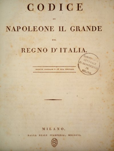 Frontispiz des Code Napoléon, 1806 von Unknown artist