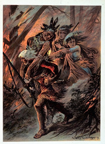 Illustration von „Lederstrumpf“ von F. Cooper von Unknown artist