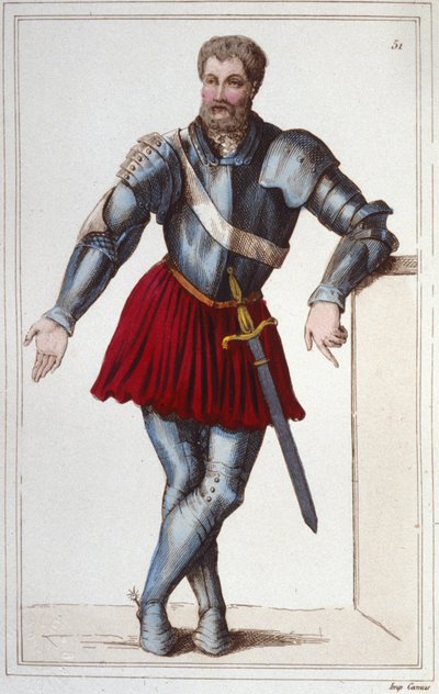 Le chevalier Bayard (1475-1524) Gravur 1830 von Unknown artist