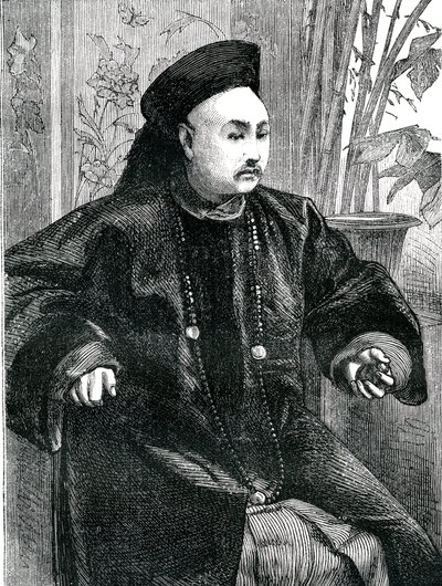 Mandarin Tchung Hao (Chung How), Gravur 1868 von Unknown artist