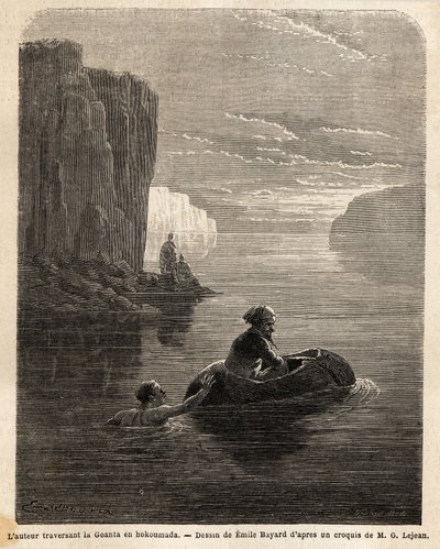 P. Marcoy auf einer Hokoumada von Unknown artist