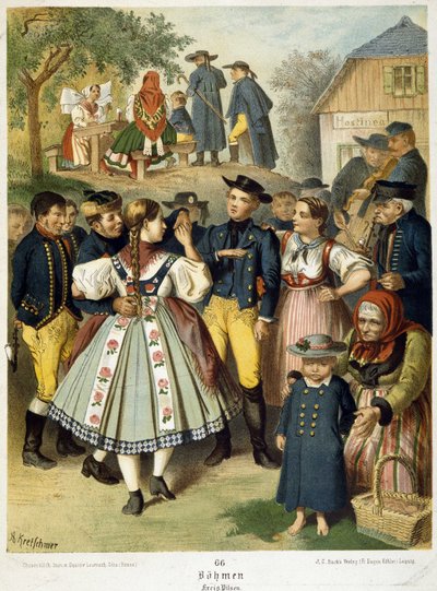 Volksball in Böhmen um 1870 von Unknown artist