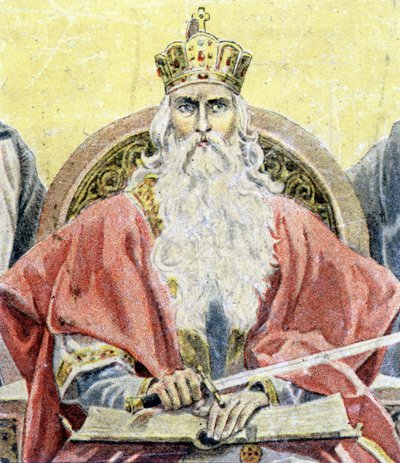 Porträt von Karl dem Großen - Gravur von Unknown artist